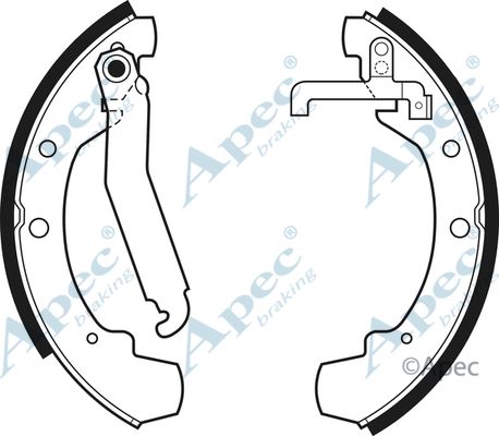 APEC BRAKING stabdžių trinkelių komplektas SHU469